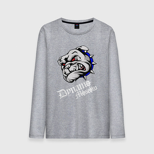 Мужской лонгслив Бульдог - Москва / Меланж – фото 1