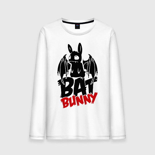 Мужской лонгслив Bat bunny / Белый – фото 1