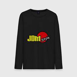 Лонгслив хлопковый мужской JDM style цвета черный — фото 1