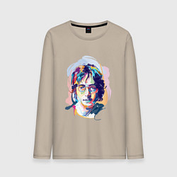 Лонгслив хлопковый мужской John Lennon: Art, цвет: миндальный