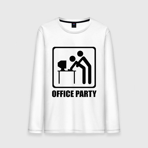 Мужской лонгслив Office Party / Белый – фото 1