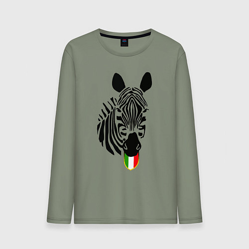 Мужской лонгслив Juventus Zebra / Авокадо – фото 1