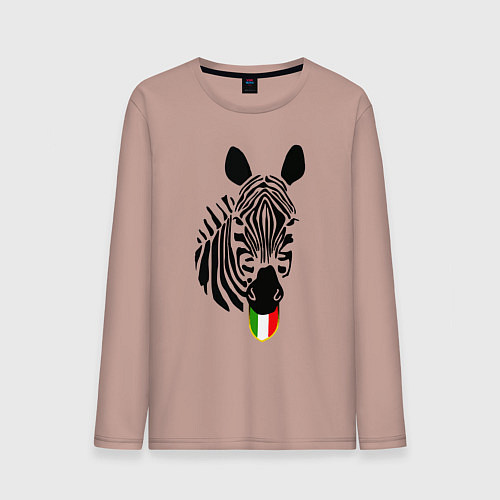 Мужской лонгслив Juventus Zebra / Пыльно-розовый – фото 1