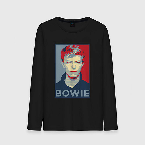 Мужской лонгслив Bowie Poster / Черный – фото 1