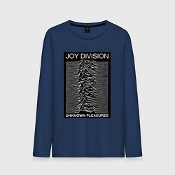 Лонгслив хлопковый мужской Joy Division: Unknown Pleasures, цвет: тёмно-синий