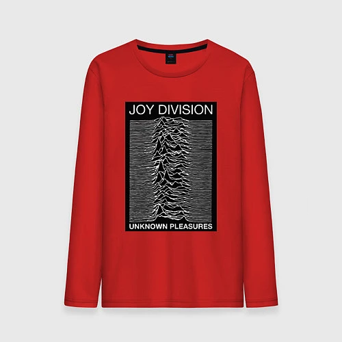 Мужской лонгслив Joy Division: Unknown Pleasures / Красный – фото 1