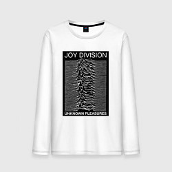 Лонгслив хлопковый мужской Joy Division: Unknown Pleasures, цвет: белый