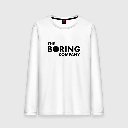 Мужской лонгслив The boring company / Белый – фото 1