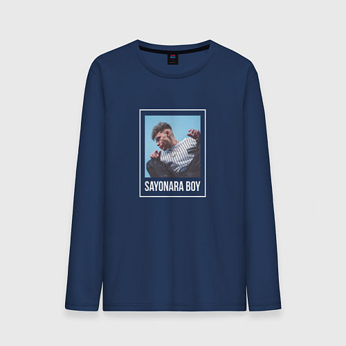 Мужской лонгслив Eldzhey: Sayonara Boy / Тёмно-синий – фото 1