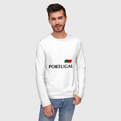Лонгслив хлопковый мужской Сборная Португалии: 10 номер, цвет: белый — фото 2