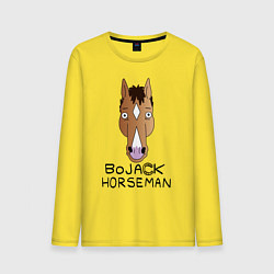 Лонгслив хлопковый мужской BoJack Horseman цвета желтый — фото 1