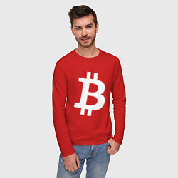 Лонгслив хлопковый мужской BTC Symbol, цвет: красный — фото 2