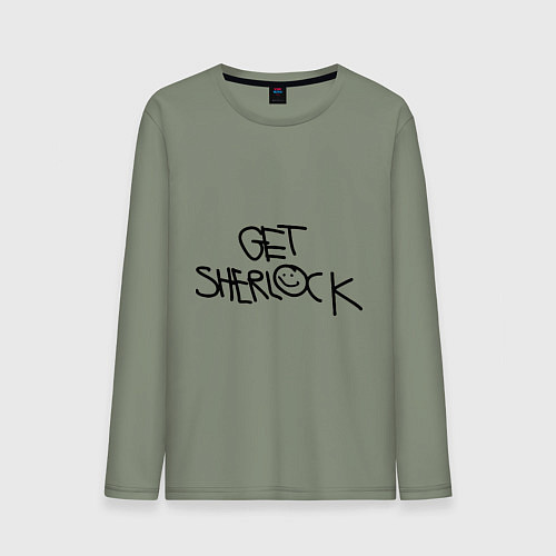 Мужской лонгслив Get sherlock / Авокадо – фото 1