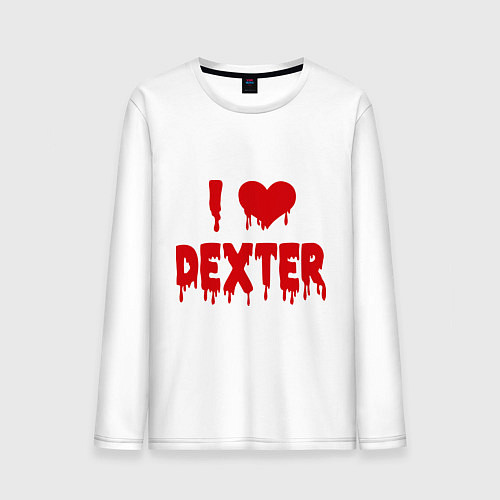 Мужской лонгслив I love Dexter / Белый – фото 1