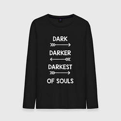 Лонгслив хлопковый мужской Darkest of Souls цвета черный — фото 1