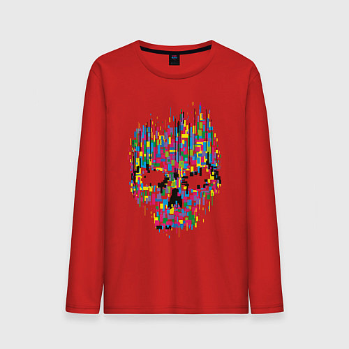 Мужской лонгслив Череп / Красный – фото 1