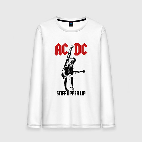 Мужской лонгслив AC/DC: Stiff Upper Lip / Белый – фото 1