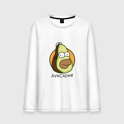 Лонгслив хлопковый мужской Avocadoh, цвет: белый