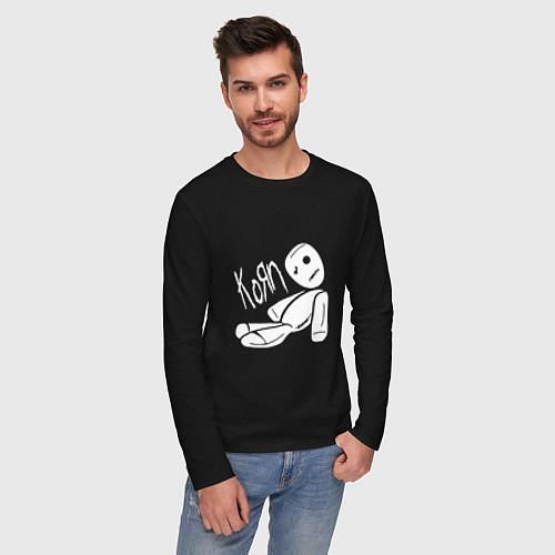 Мужской лонгслив Korn Toy / Черный – фото 3
