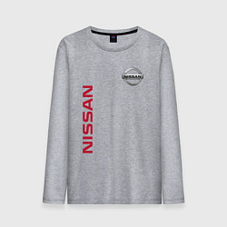 Лонгслив хлопковый мужской Nissan Style, цвет: меланж