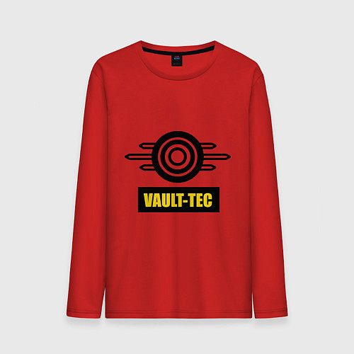 Мужской лонгслив Vault-tec / Красный – фото 1