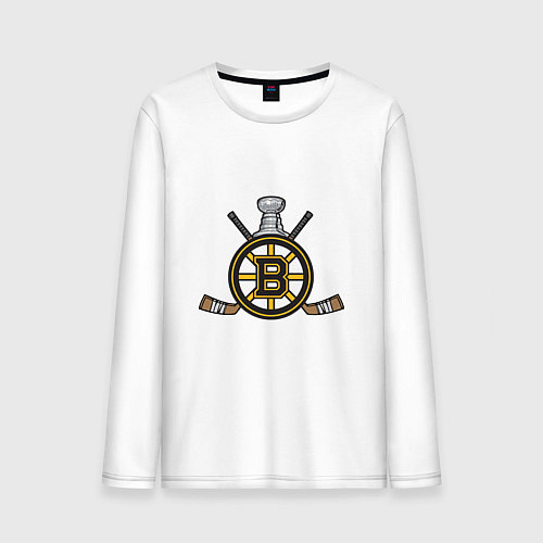 Мужской лонгслив Boston Bruins Hockey / Белый – фото 1