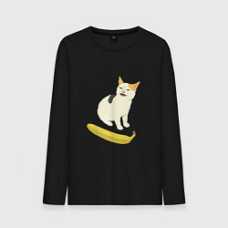 Мужской лонгслив Cat no banana meme