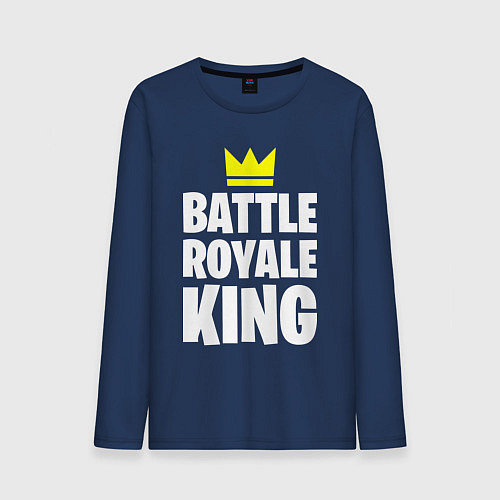 Мужской лонгслив Battle Royale King / Тёмно-синий – фото 1
