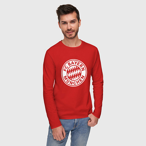 Мужской лонгслив FC Bayern Munchen / Красный – фото 3