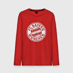 Лонгслив хлопковый мужской FC Bayern Munchen цвета красный — фото 1