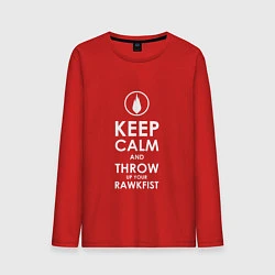 Лонгслив хлопковый мужской Keep Calm & TFK, цвет: красный