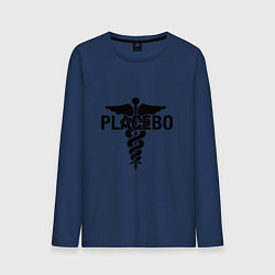 Лонгслив хлопковый мужской Placebo цвета тёмно-синий — фото 1