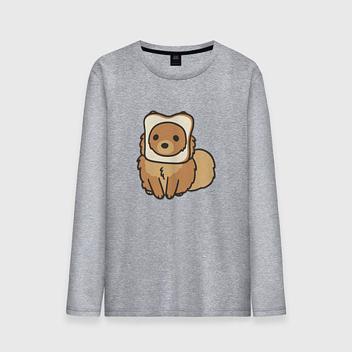 Мужской лонгслив Шпиц нахлебник / Меланж – фото 1