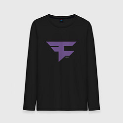 Лонгслив хлопковый мужской Faze Clan Ultraviolet, цвет: черный