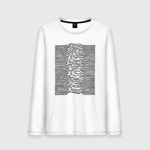 Мужской лонгслив Unknown Pleasures / Белый – фото 1