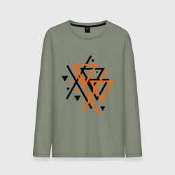 Лонгслив хлопковый мужской Paul van Dyk: Chaos, цвет: авокадо