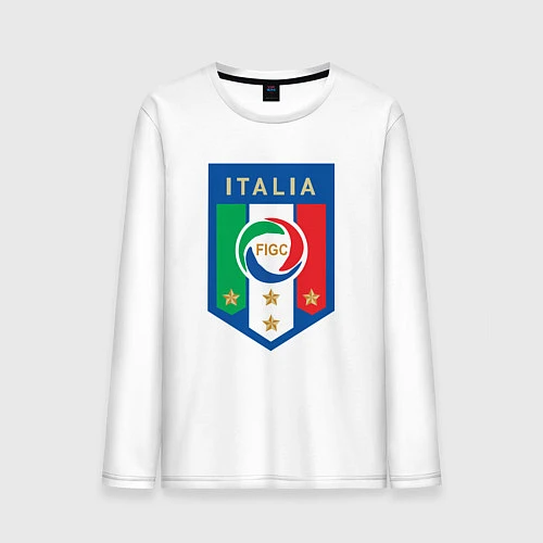 Мужской лонгслив Italia FIGC / Белый – фото 1