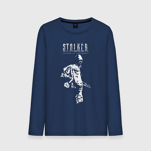 Мужской лонгслив STALKER: Shadow of Chernobyl / Тёмно-синий – фото 1