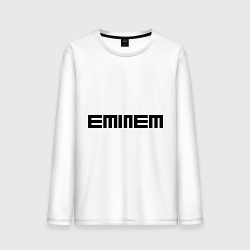 Мужской лонгслив Eminem: minimalism / Белый – фото 1