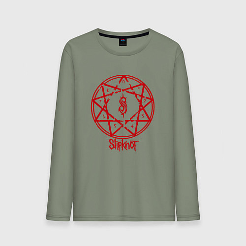Мужской лонгслив Slipknot Penragram / Авокадо – фото 1
