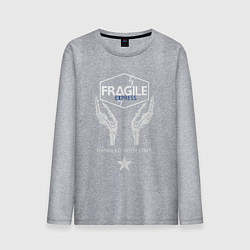 Лонгслив хлопковый мужской Fragile Express, цвет: меланж