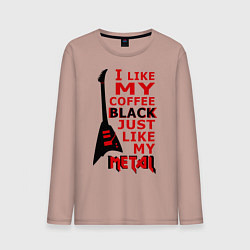 Лонгслив хлопковый мужской Mindless Self Indulgence - Coffee black, цвет: пыльно-розовый