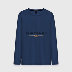Лонгслив хлопковый мужской Chrysler logo, цвет: тёмно-синий