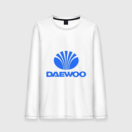 Мужской лонгслив Logo daewoo / Белый – фото 1