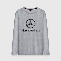 Лонгслив хлопковый мужской Logo Mercedes-Benz, цвет: меланж