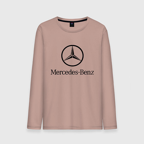 Мужской лонгслив Logo Mercedes-Benz / Пыльно-розовый – фото 1