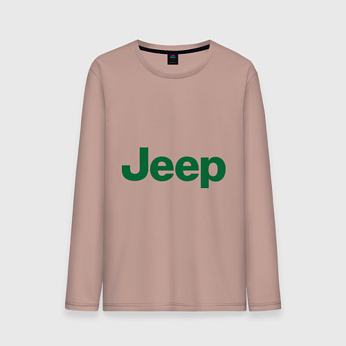 Мужской лонгслив Logo Jeep / Пыльно-розовый – фото 1