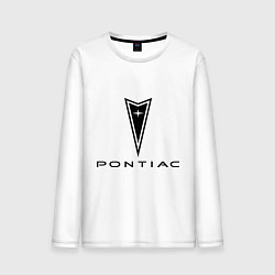 Лонгслив хлопковый мужской Pontiac logo, цвет: белый