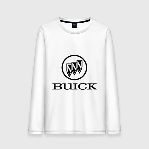 Мужской лонгслив Buick logo / Белый – фото 1