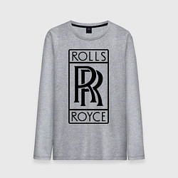 Лонгслив хлопковый мужской Rolls-Royce logo, цвет: меланж